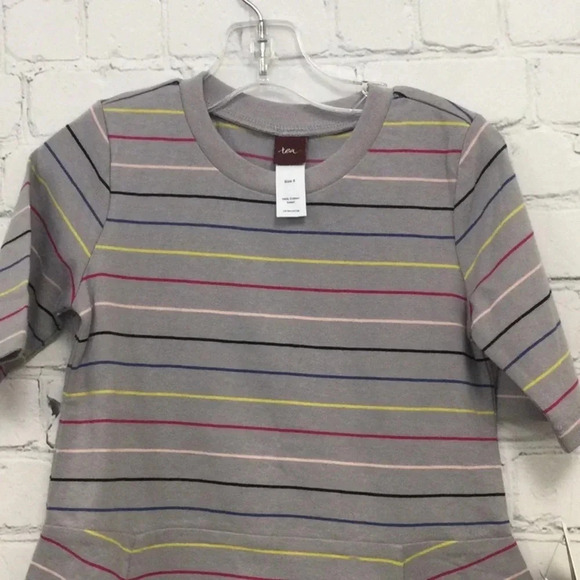 NWT Girls Striped Tea Shirt size 4 - Picture 3 of 4